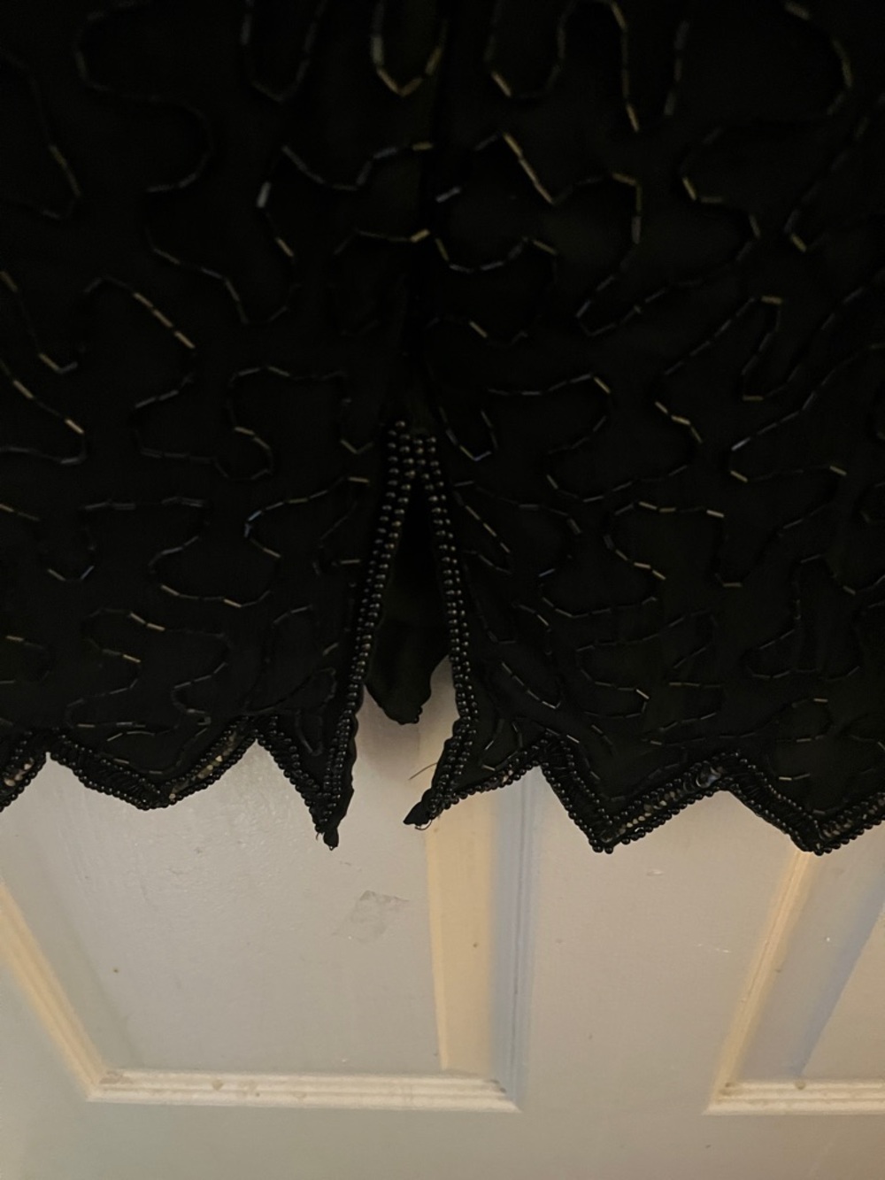Laurence Kazar Black Sequin Fringe Cocktail Dress - Picture 14 of 14